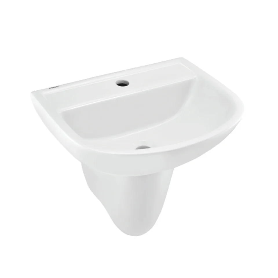 Jaquar Essco Wall Hung Basin with Half Pedestal (ECS-WHT-813)