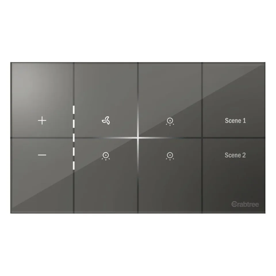 Havells 1 Fan regulator, 3 ON/OFF switch, 2 Scene I Sense Grey