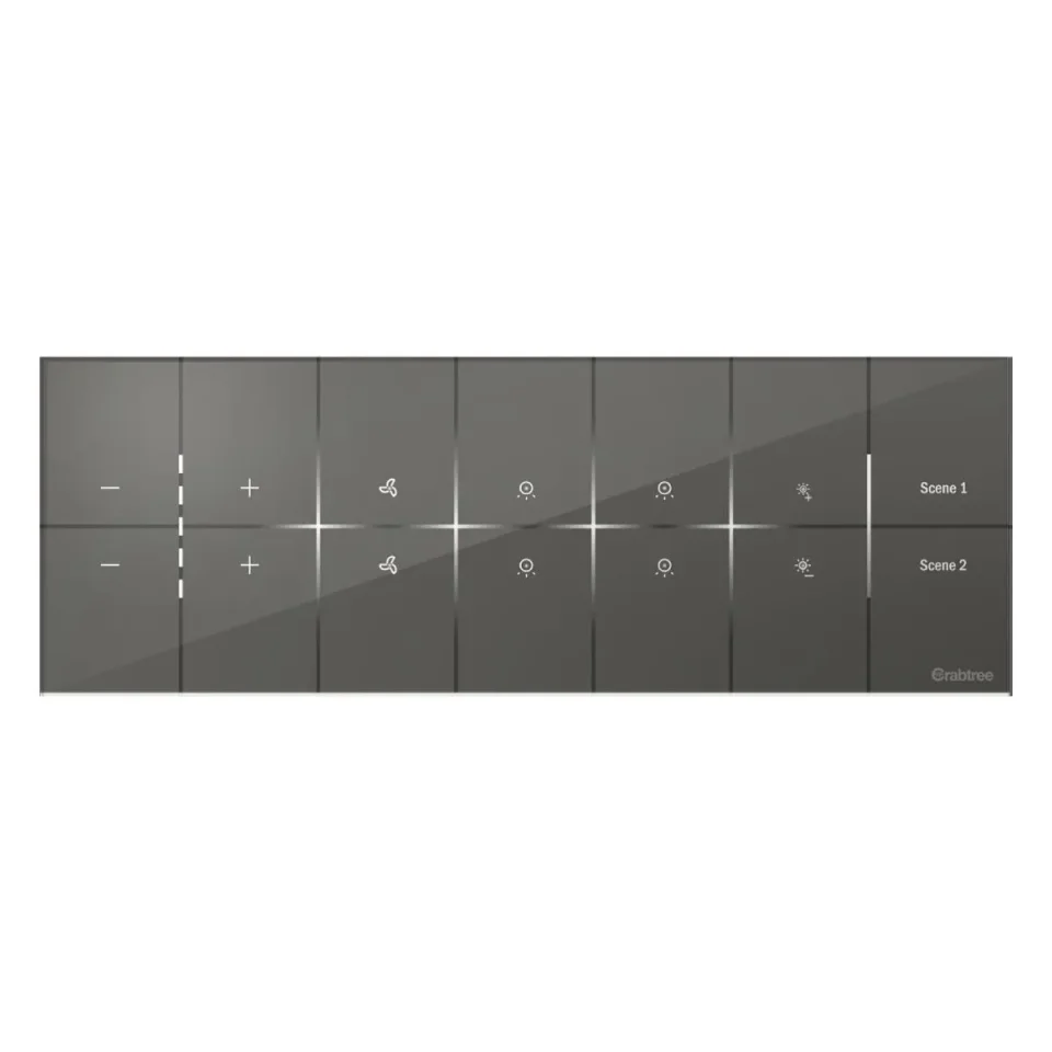 Havells 2 Fan, 4 ON/OFF Switch, 1 Dimmer, 2 scene I Sense Grey