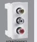Havells Murano Triple RCA Socket - 1 M