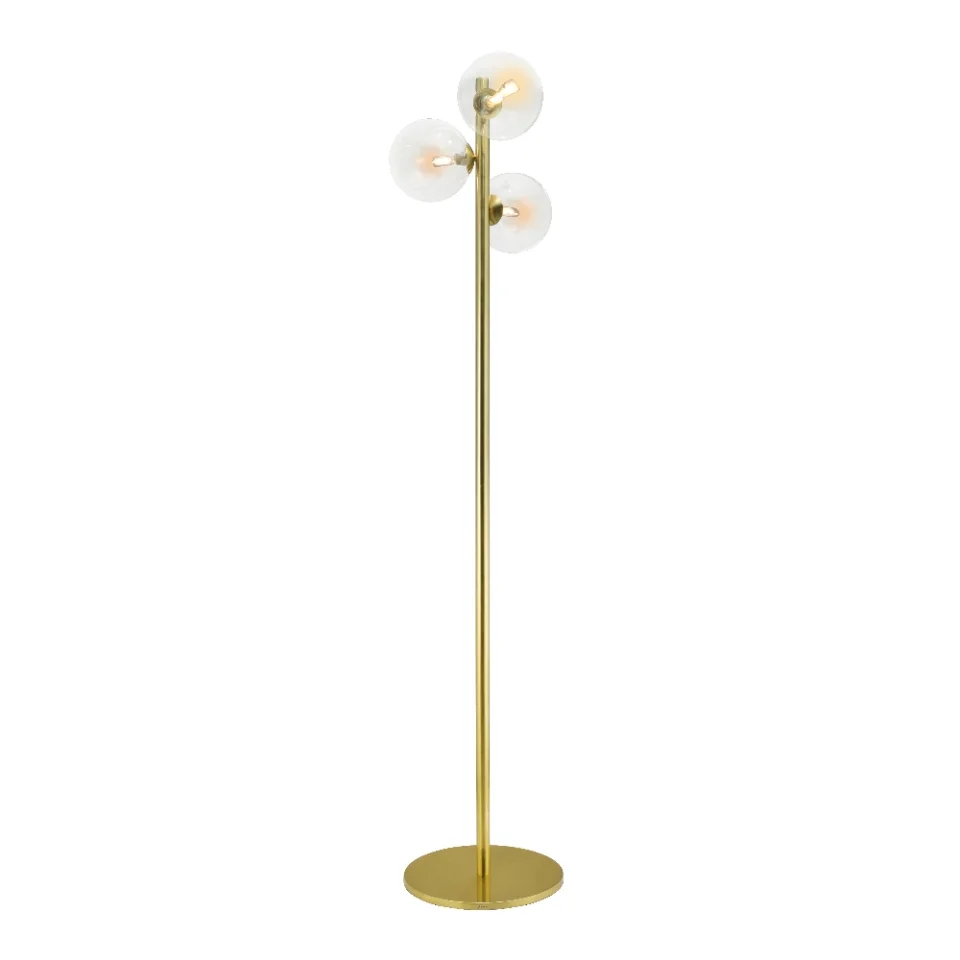 Jaquar 3 Lt Clear Glass Ball Floor Lamp